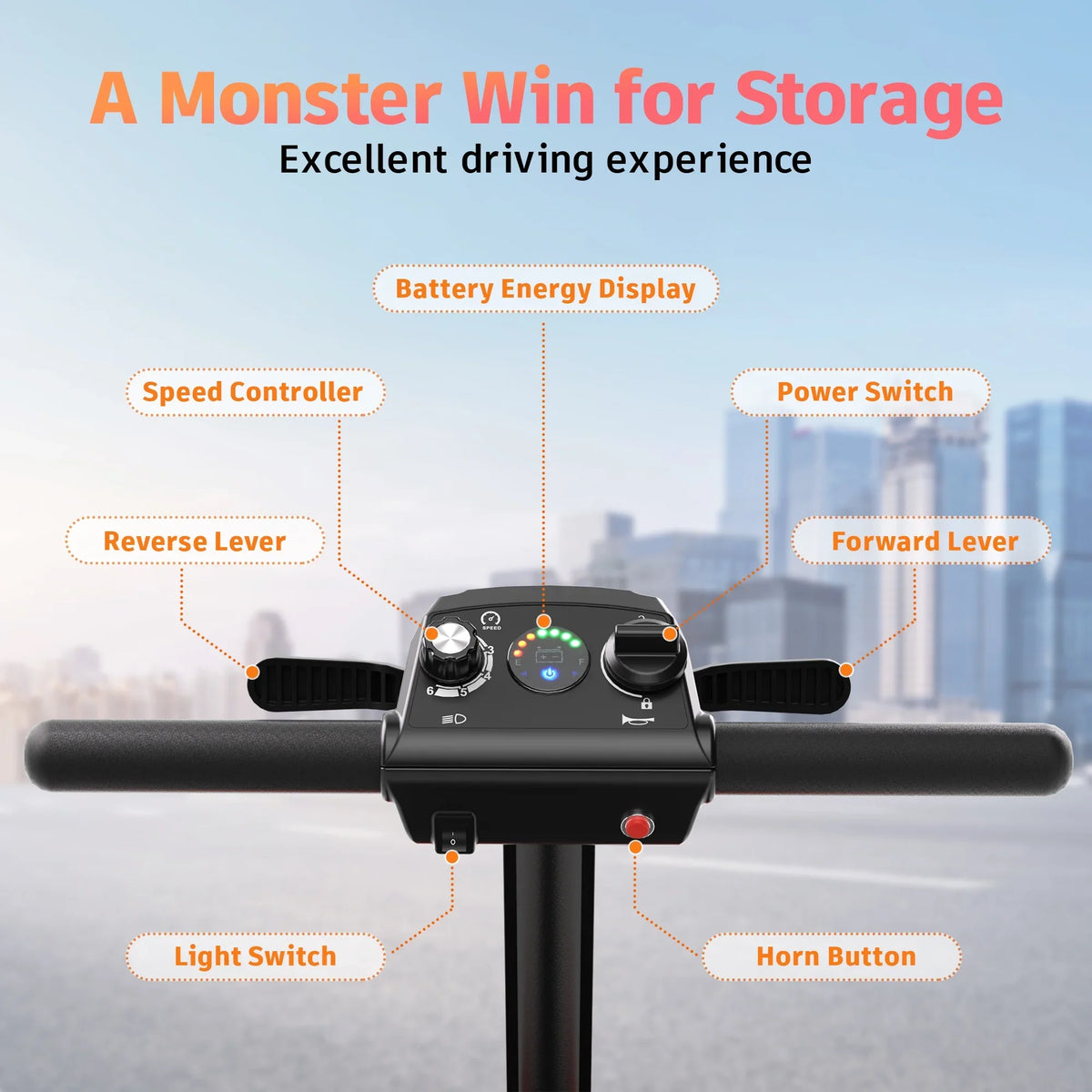 2026 NewEAGLOG Light Weight 4 Wheels Mobility Scooter for Seniors, Electric Folding Wheelchair Device for Travel, Black