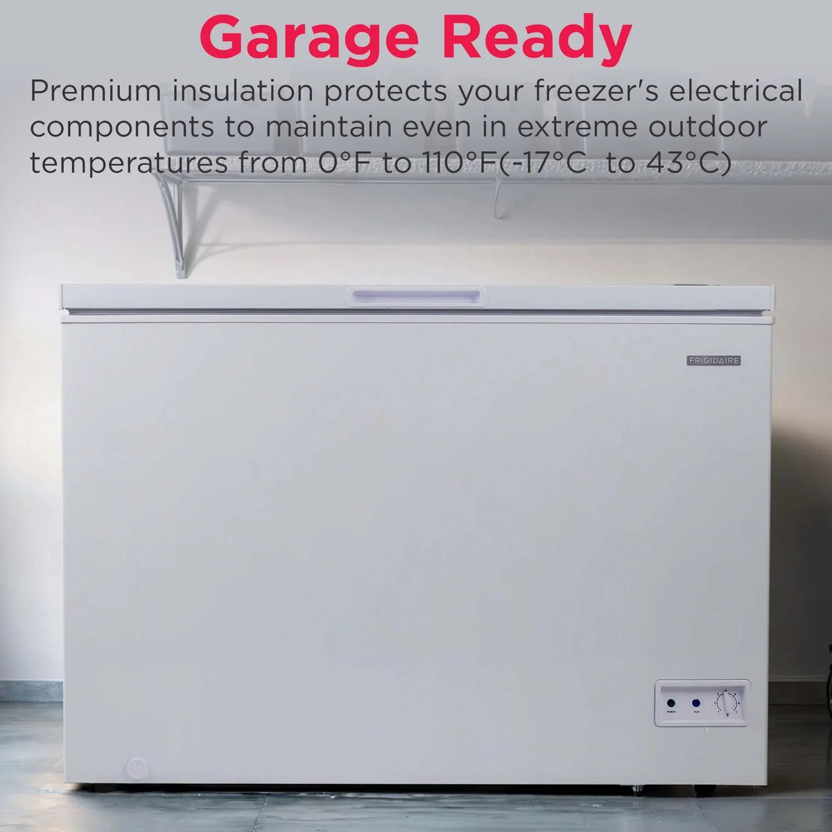 2026 NewFrigidaire 10.3 Cu. ft. Chest Freezer, Garage Ready, EFRF1005, White