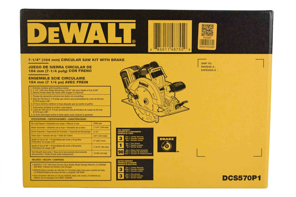 2026 NewDeWalt 20V Max Brushless 7-1/4 Circ Saw Kit