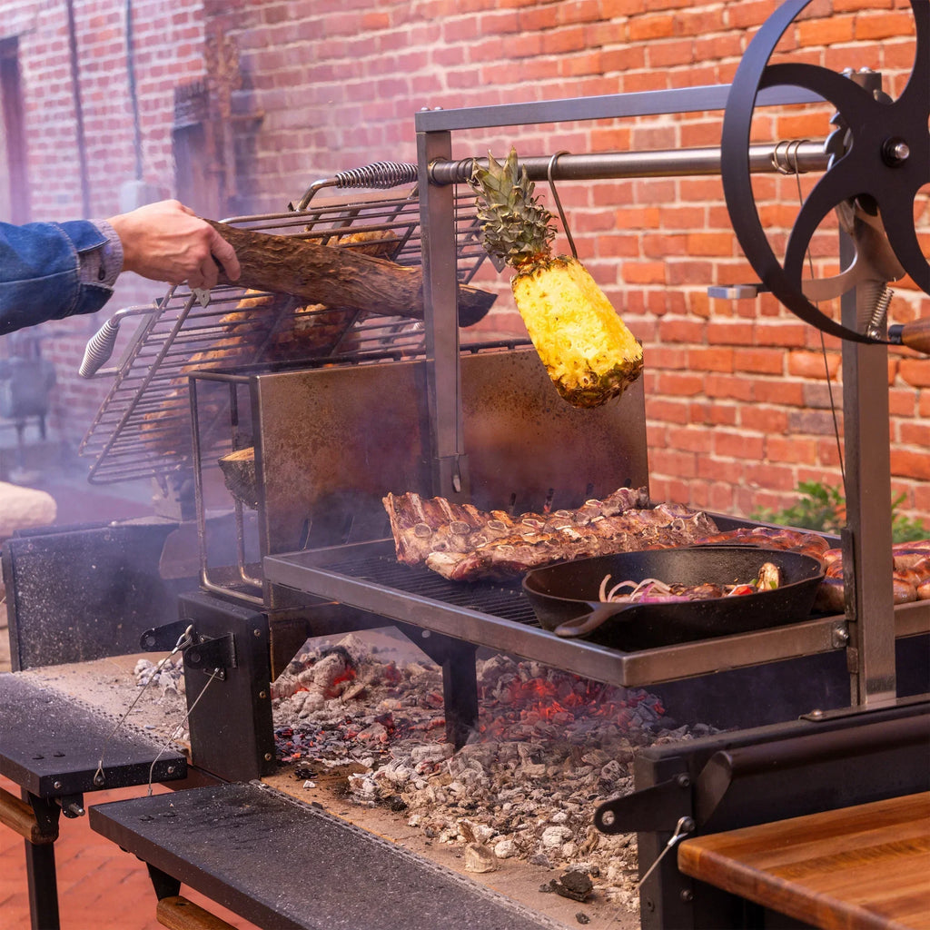 2026 NewBackyard Discovery Argentine Santa Maria XL Wood Fire & Charcoal Steel Grill, Asado Clamp