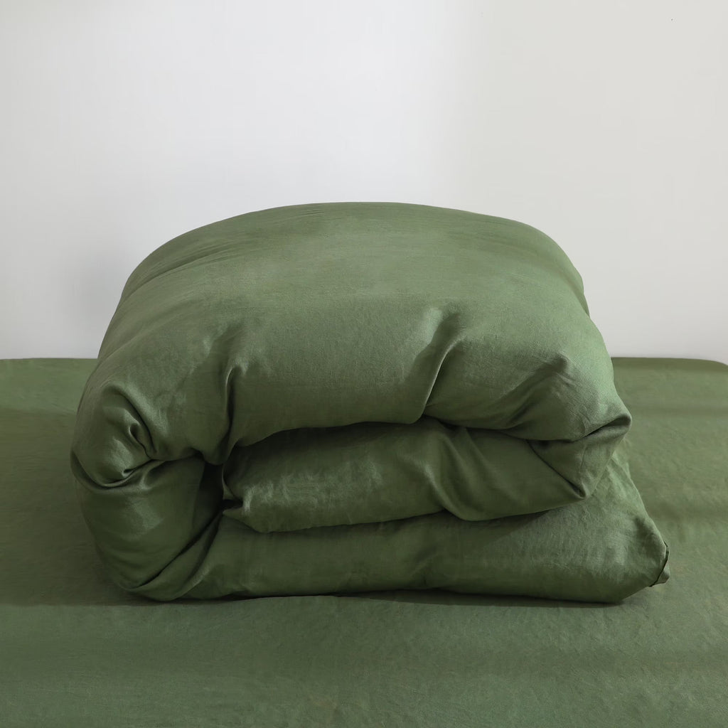 2026 New100% Pure Linen Duvet Cover with Button Closure and Corner Ties Soft & Breathable - Natural Full/Queen