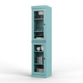 Palace Imports 16.5-in W Solid Wood Modular Tall Kitchen Pantry China Cabinet with Glass Doors and Adjustable Shelves