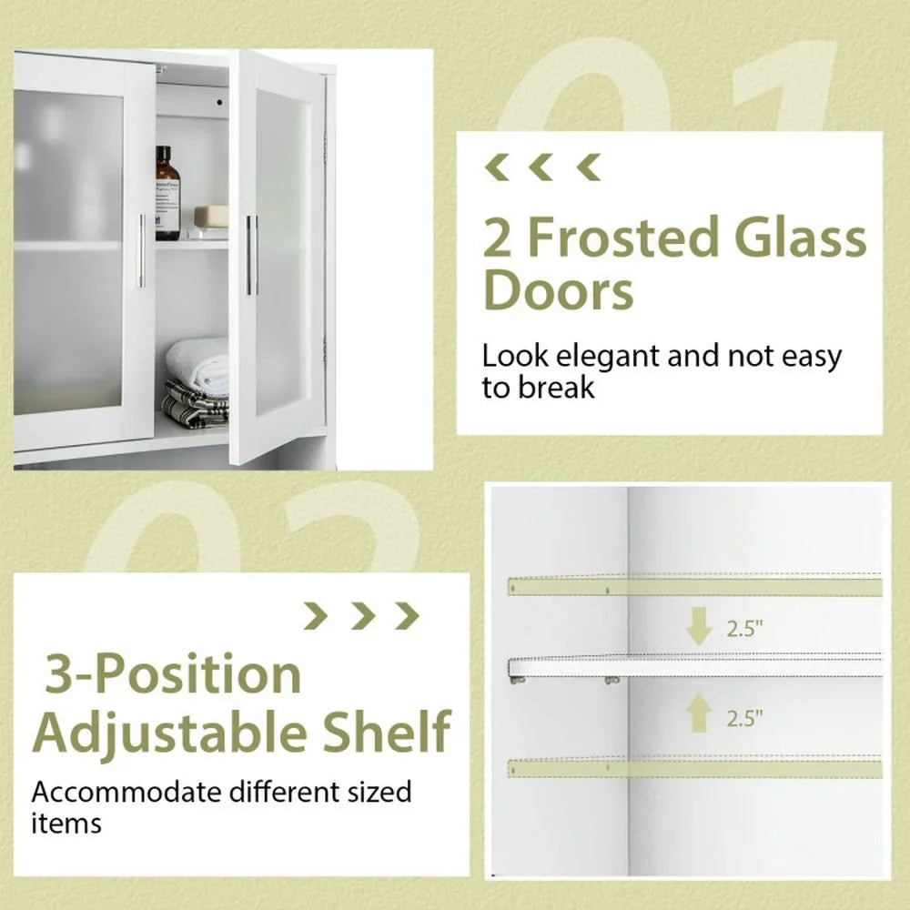 2026 NewYardi Yard Over the Toilet Bathroom Storage Cabinet with Adjustable Shelf, Bathroom Organizers and Storage