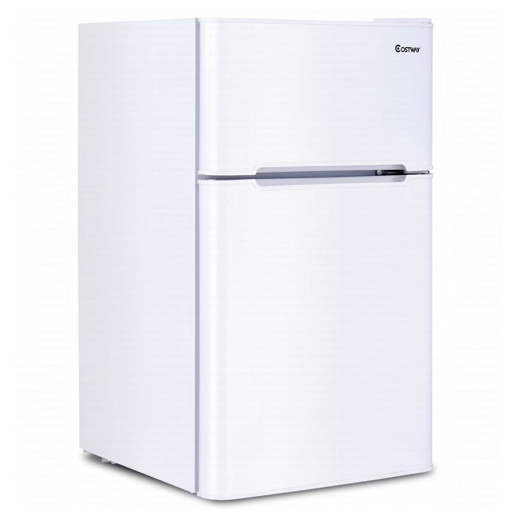 2026 NewCostway Refrigerator Small Freezer Cooler Fridge Compact 3.2 cu ft. Unit, Grey