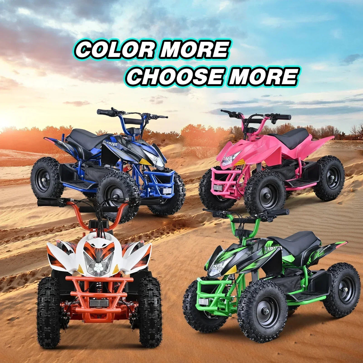 2026 NewAoemoe 500W Ride-On Racer �C 15mph Speed, 36V Battery, 45�C60 Min Play, Blue