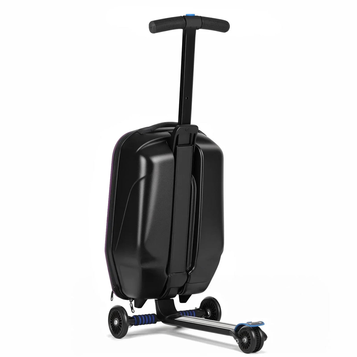 2026 NewAdvwin Scooter Luggage for Kids & Adults, Hardside Ride on Suitcase for Kids Ages 4-15 Multifunctional Lightweight Foldable Carry on Luggage with Wheels Ride on for Children Teenagers, Pink