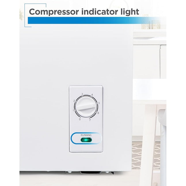 BLACK & DECKER 2.0 Cu. Ft. Compact Chest Freezer - Deep Freezer Holds Up To 70 Lbs. of Frozen Food - Removable Storage Basket - Mechanical Temperature Control - Manual Defrost - R600a Refrigerant - BCFK206