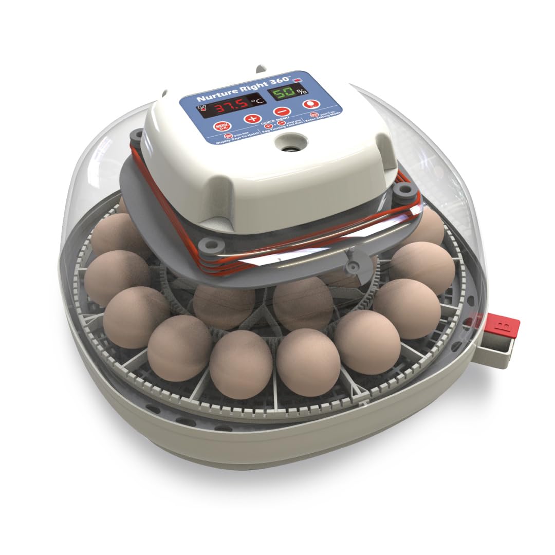 Harris Farms Nurture Right Egg Incubator for Hatching Chicks - Holds 22 Eggs