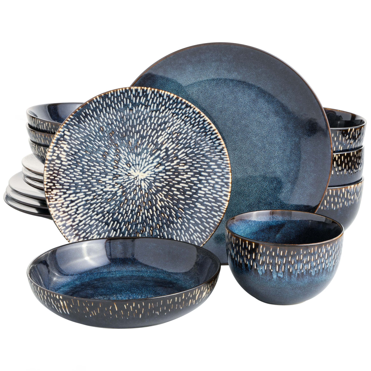 2026 NewGibson Elite Matisse 16-Piece Dinnerware Set - Taupe