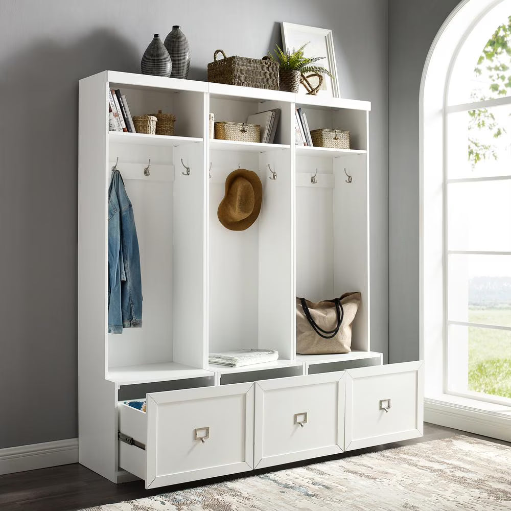 2026 New Crosley Furniture Harper Hall Tree in White