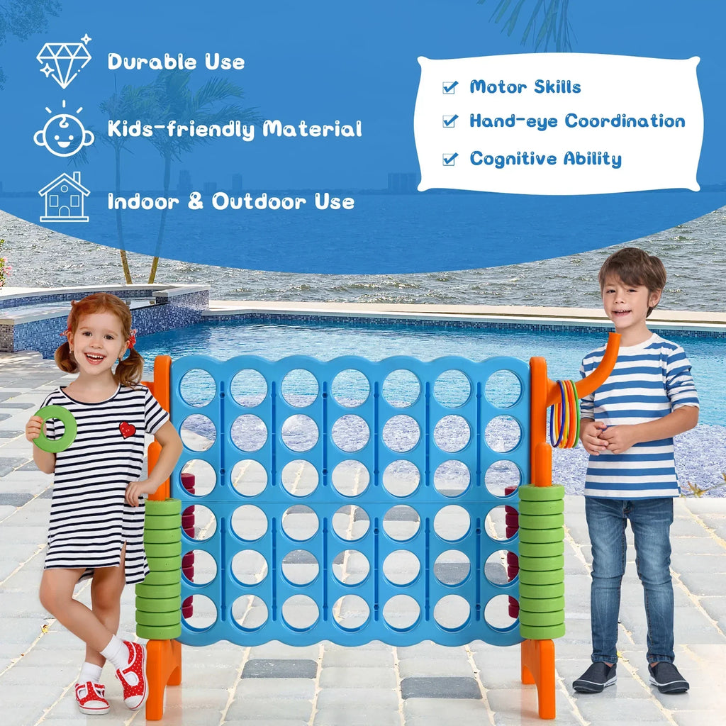 2026 NewCostway Giant 4 in A Row Jumbo 4-to-Score Game Set W/Storage Carrying Bag for Kids Adult