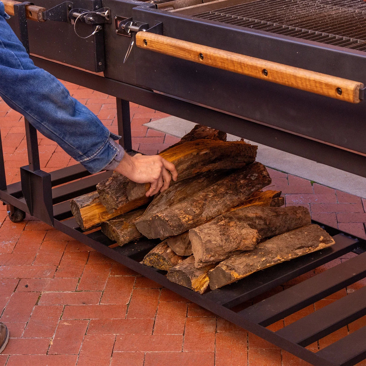 2026 NewBackyard Discovery Argentine Santa Maria XL Wood Fire & Charcoal Steel Grill, Asado Clamp