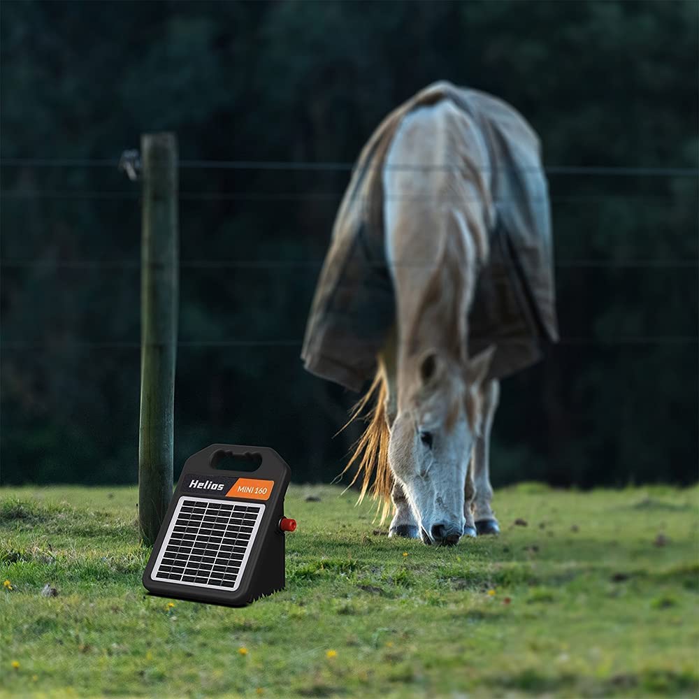 Andmon 10 Miles Solar Electric Fence Charger with Day or Night Mode
