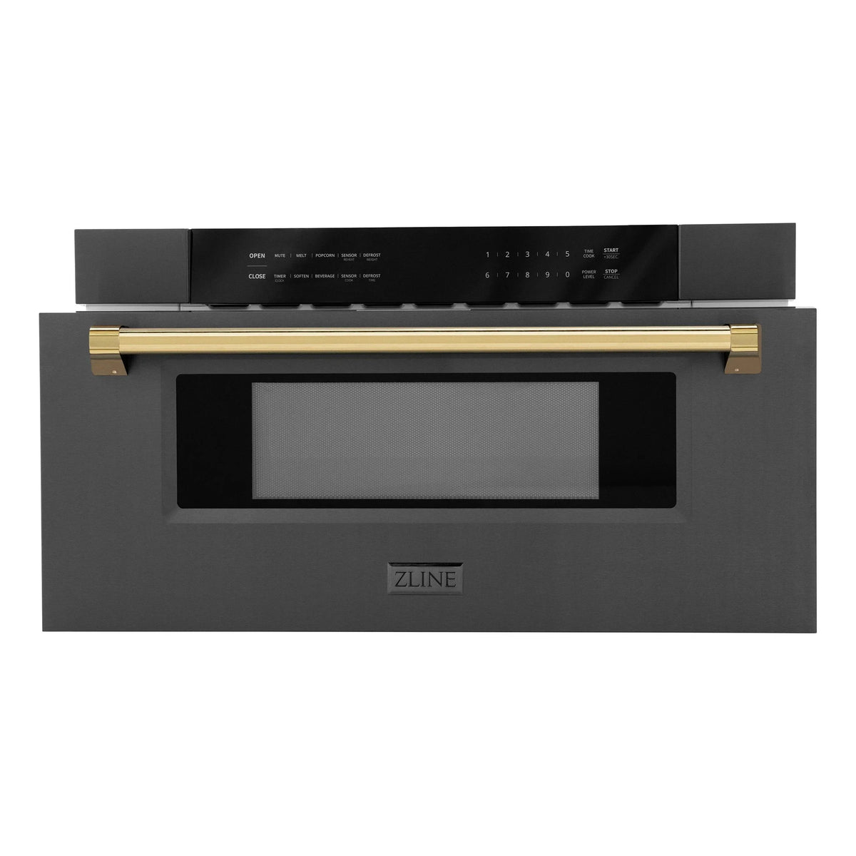 2026 NewZLINE Autograph Edition 30" 1.2 cu. ft. Built-In Microwave Drawer in Stainless Steel with Gold Accents