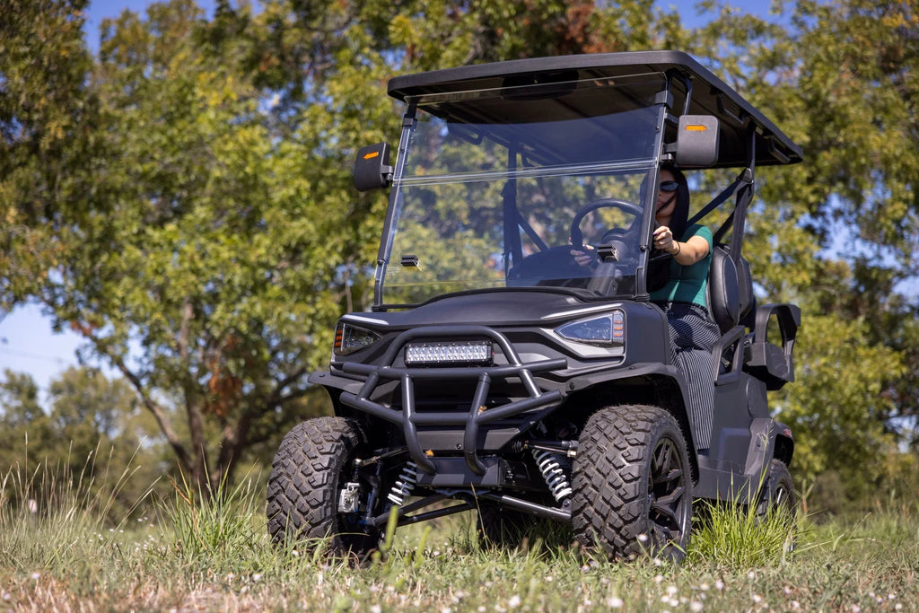 2026 NewColeman Powersports CGC2 51.2V Electric Utility Golf Cart, 4-Seater Vehicle Up to 20 MPH & 40 Miles Range, 5kW Motor, LCD Display & Rear Storage, Ages 16 and Up, Matte Black