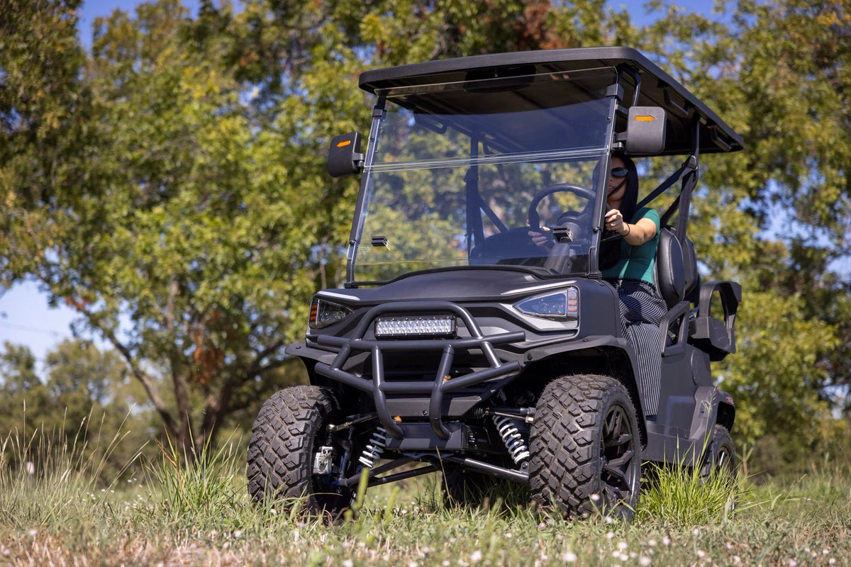 2026 NewColeman Powersports CGC2 51.2V Electric Utility Golf Cart, 4-Seater Vehicle Up to 20 MPH & 40 Miles Range, 5kW Motor, LCD Display & Rear Storage, Ages 16 and Up, Matte Black