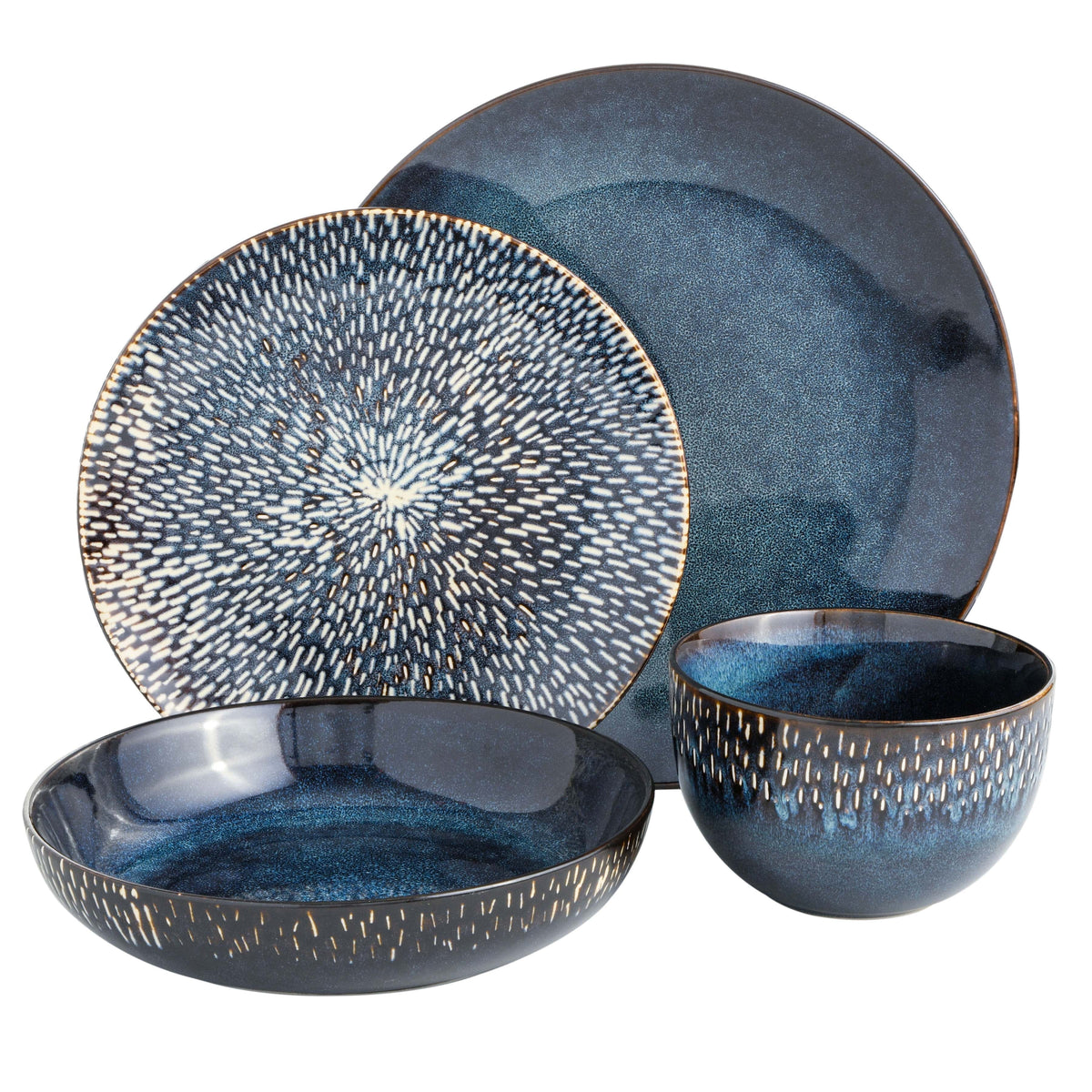 2026 NewGibson Elite Matisse 16-Piece Dinnerware Set - Taupe