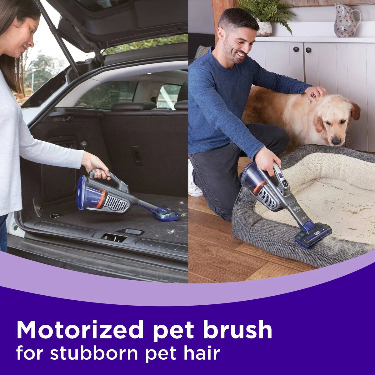 2026 NewBLACK+DECKER dustbuster furbuster AdvanceClean+ Cordless Pet Handheld Vacuum, HHVK515JP07