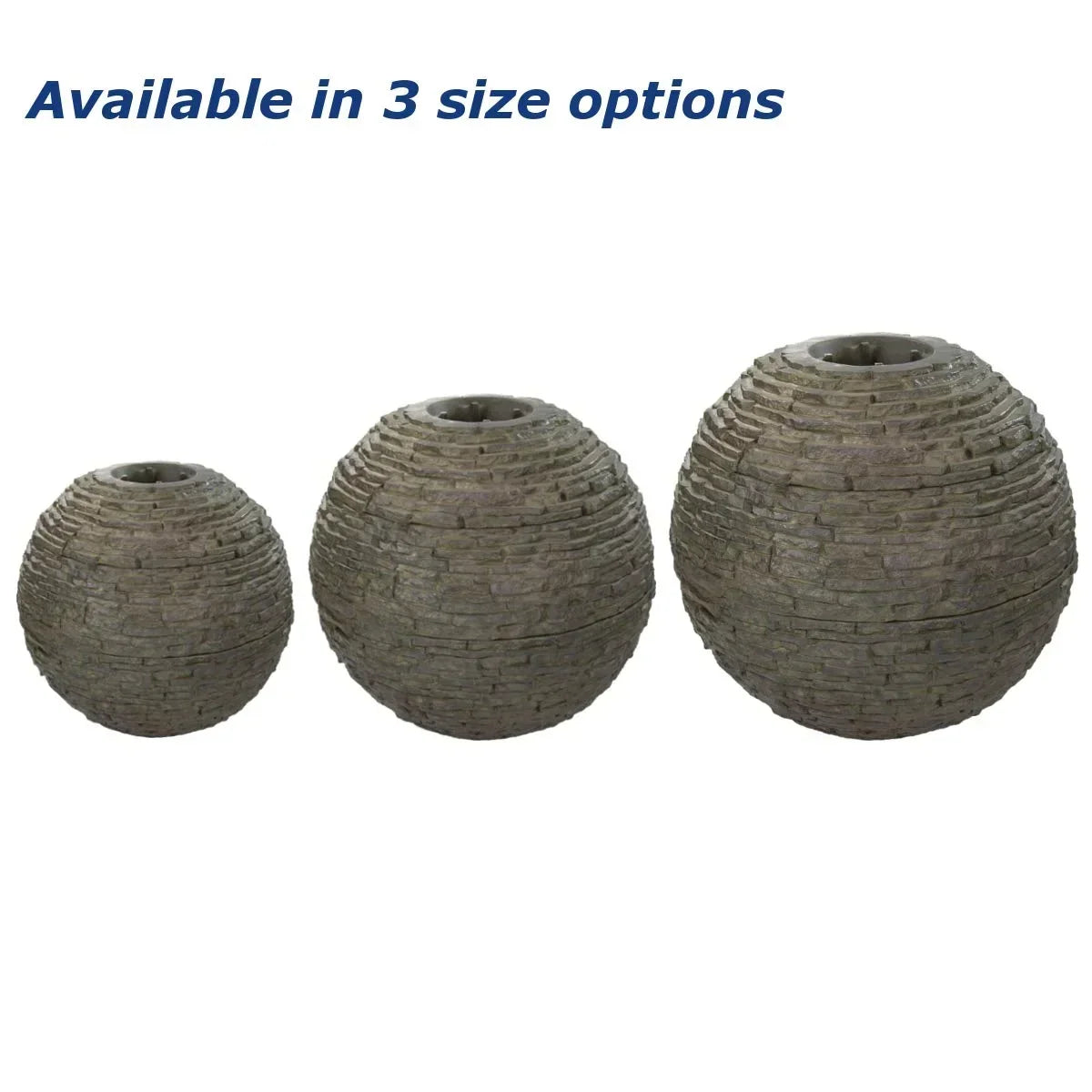 2026 NewAquascape 78288 Fiber-resin Stacked Slate Sphere Fountain, Multicolor