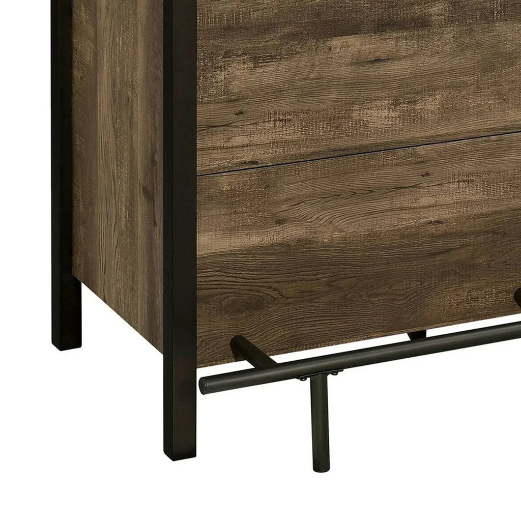 2026 New71 Inch Rectangular Home Bar Serving Unit Storage Shelves 2 Tiers Brown