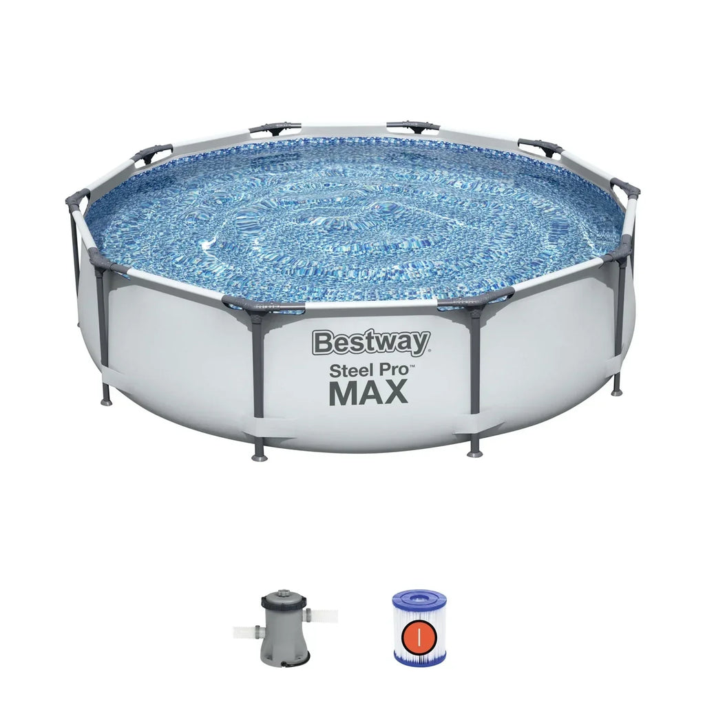 2026 NewBestway Steel Pro MAX 10' x 30" Above Ground Pool Set Round