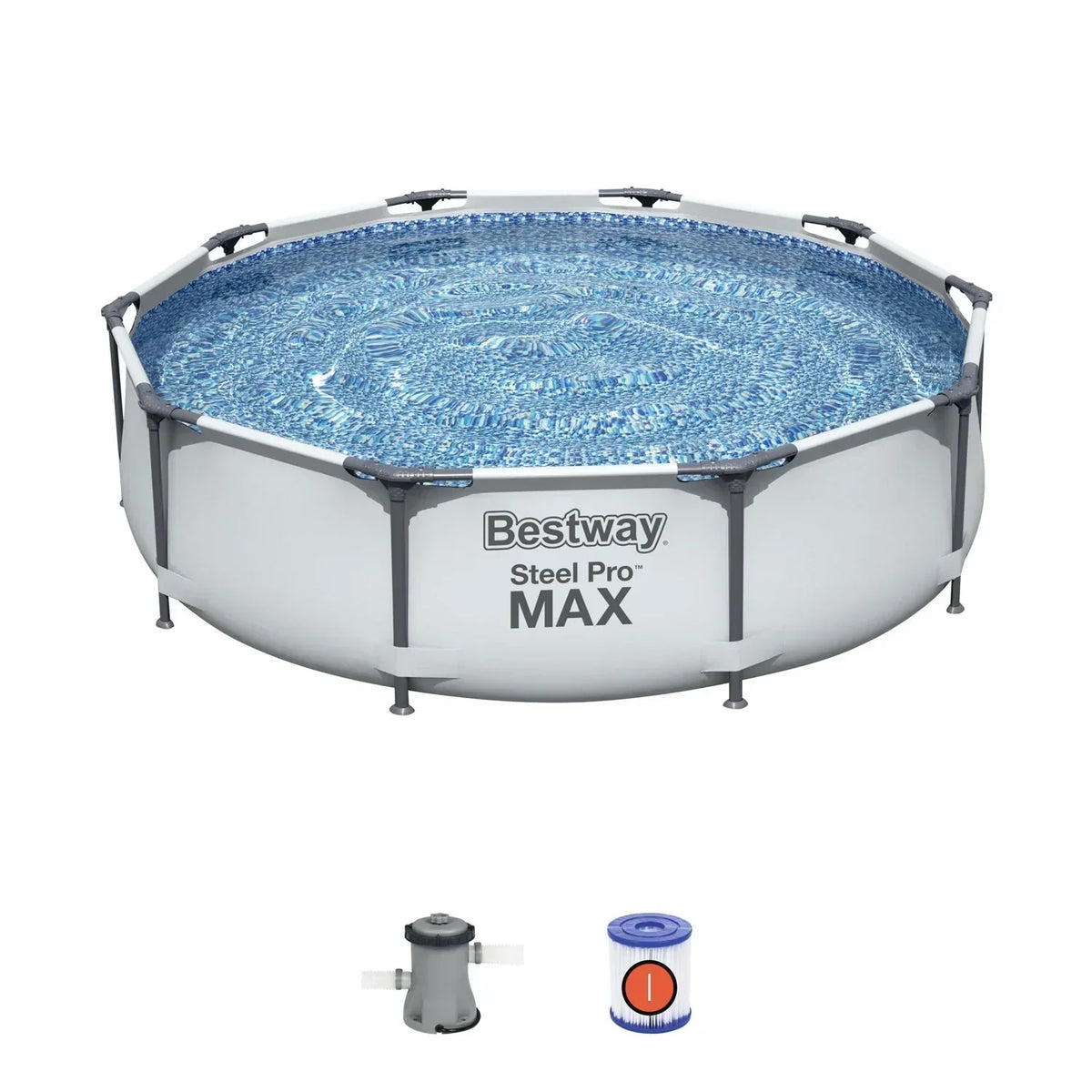 2026 NewBestway Steel Pro MAX 10' x 30" Above Ground Pool Set Round