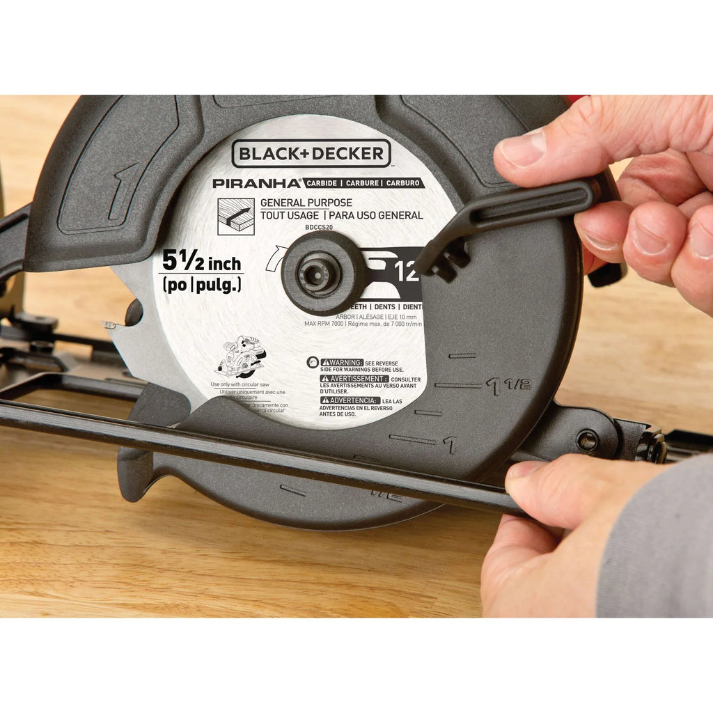 2026 New BLACK+DECKER 20V MAX* POWERCONNECT 5-1/2 in. Cordless Circular Saw, Tool Only, (BDCCS20B)