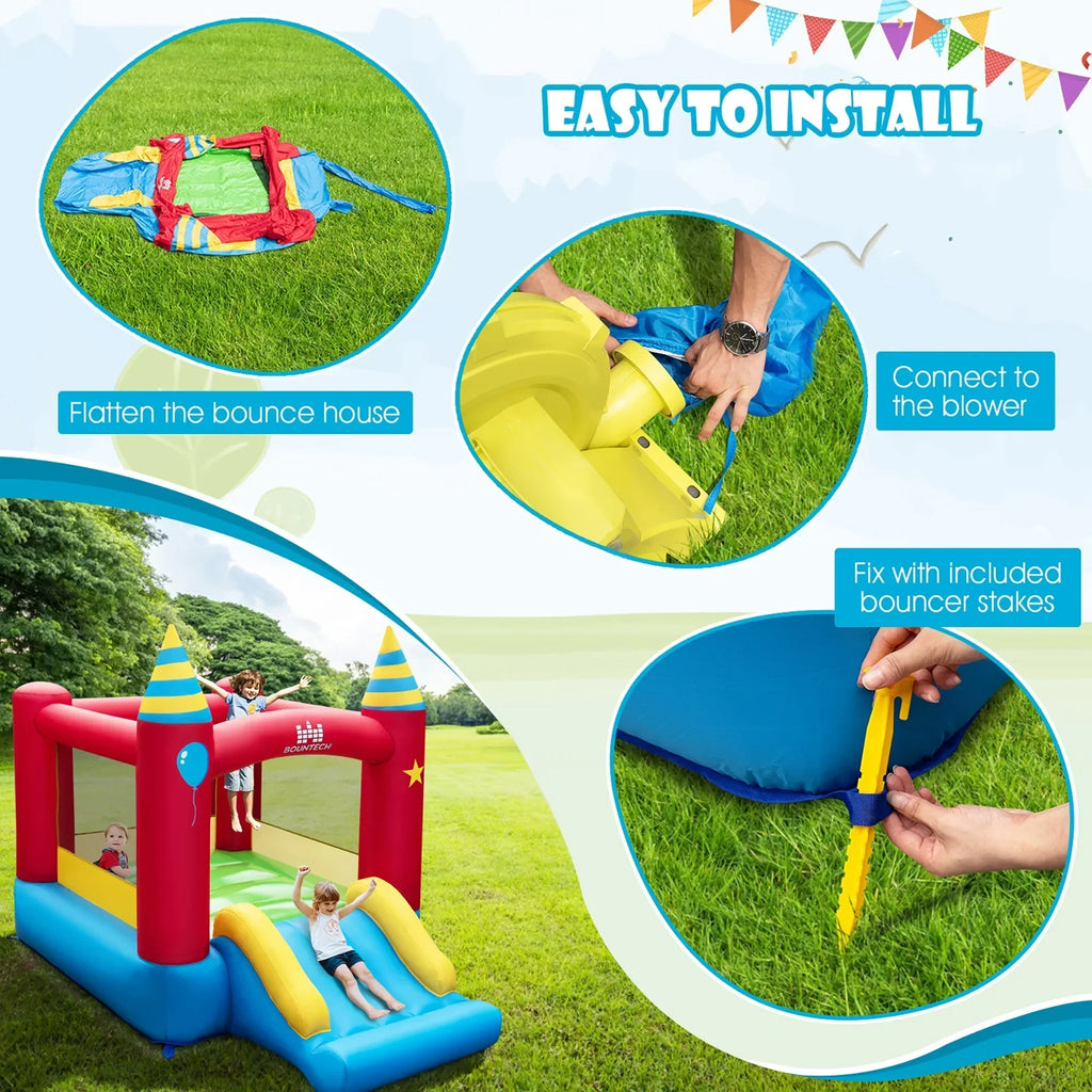 2026 NewCostway Inflatable Kids Jumping Bouncer Indoor Outdoor with 480W Blower