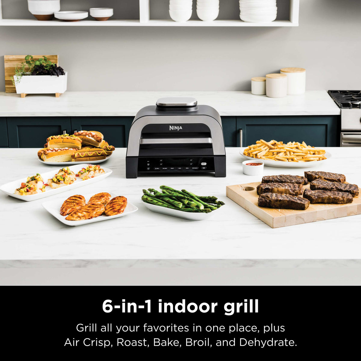 Ninja Foodi XL Indoor Grill and Air Fryer with Thermometer