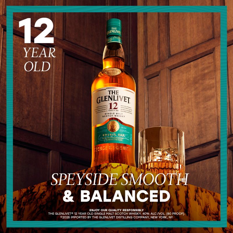 The Glenlivet 12yr Single Malt Scotch Whisky - 1.75L Bottle