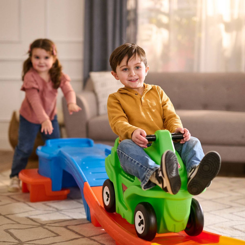 Step2 Racing Green Up & Down Roller Coaster Ride-On: Pedal Push Toy for Ages 2-5