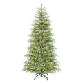 My Texas House 7.5' Pre-Lit Cypress Green Artificial Christmas Tree with 500 Warm White Twinkle LED Lights and Stand