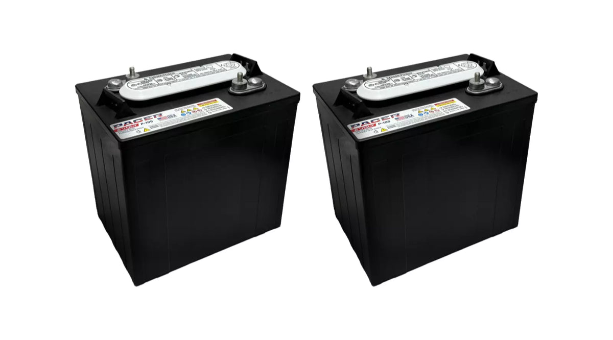 Pacer P-105 6 Volt 220Ah Deep Cycle Battery - Replaces Trojan T-105 | Set of 2