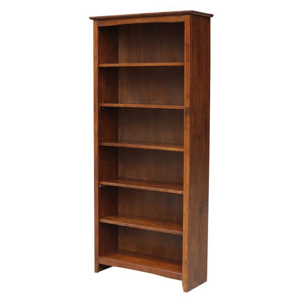 2026 NewInternational Concepts Solid Wood Shaker Bookcase, 72 in H