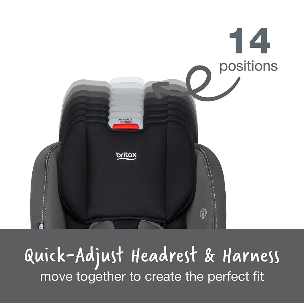 2026 NewBritax Marathon Clicktight Convertible Car Seat. Mod Black SafeWash