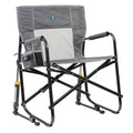 GCI Outdoor Freestyle Rocker XL Oversized Foldable Rocking Camp Chair, Pewter