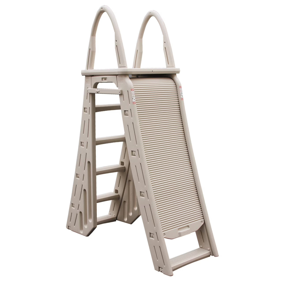 2026 Newconfer plastics a-frame 7200 above ground adjustable pool roll-guard safety ladder