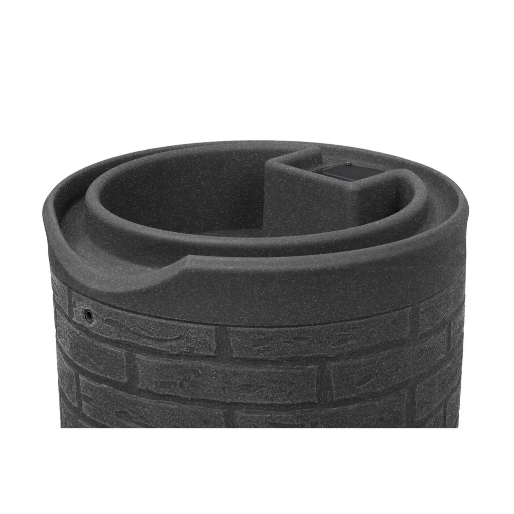 2026 NewGood Ideas IMP-D50-DAR Impressions Downton Rain Saver Rain Barrel, 50 Gallon, Dark Granite