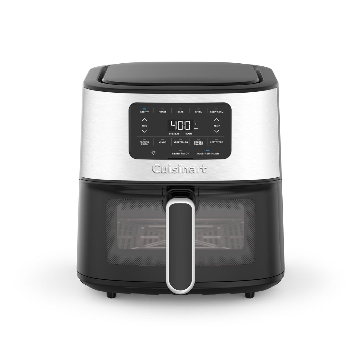 2026 NewOpen Box Cuisinart Air Fryer Oven - 6-Quart Basket Stainless Steel Air Fryer - Dishwasher-Safe Parts with 5 Presets - Roast, Bake, Broil, Air Fry and Keep Warm - Quick and Easy Meals - AIR-200