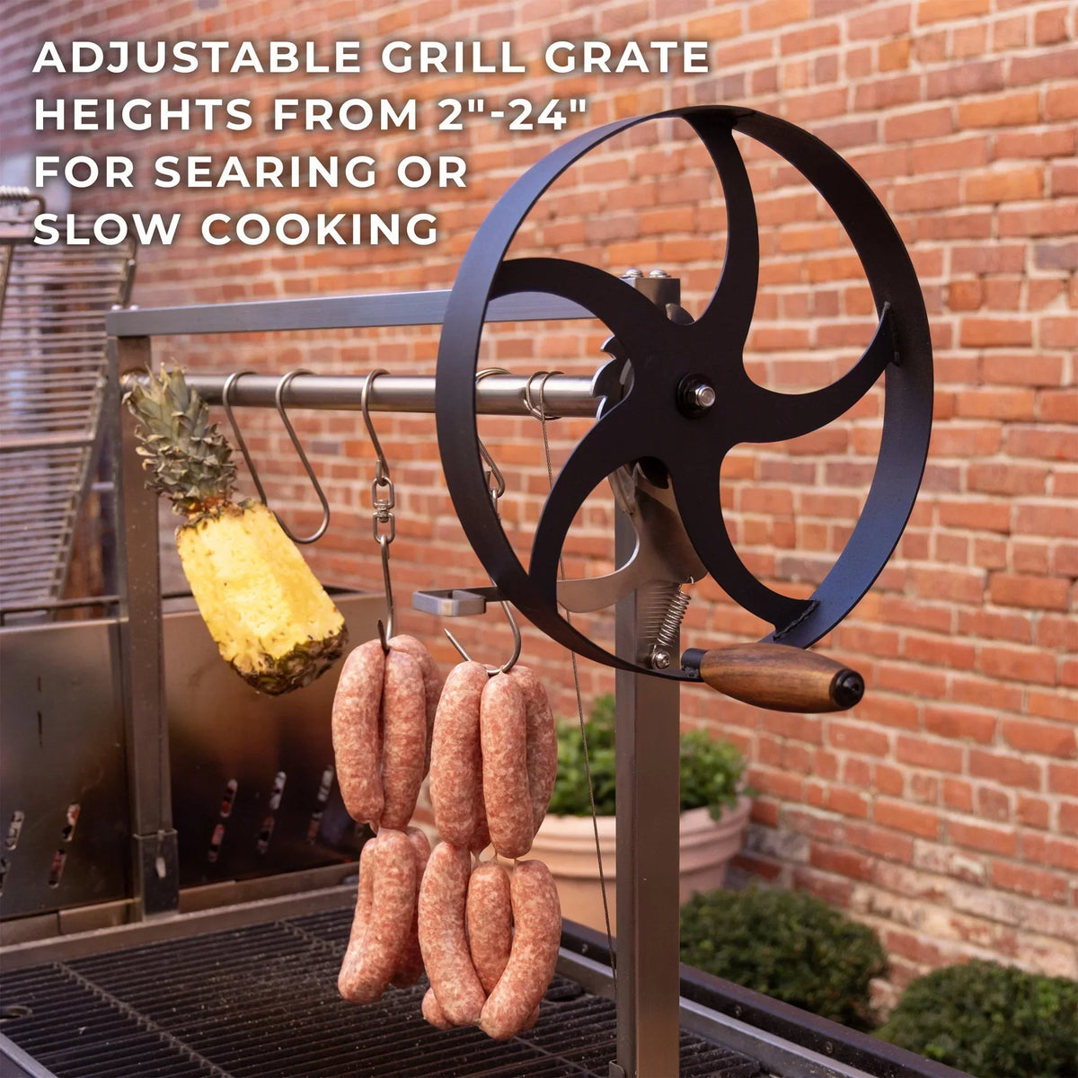 2026 NewBackyard Discovery Argentine Santa Maria XL Wood Fire & Charcoal Steel Grill, Asado Clamp