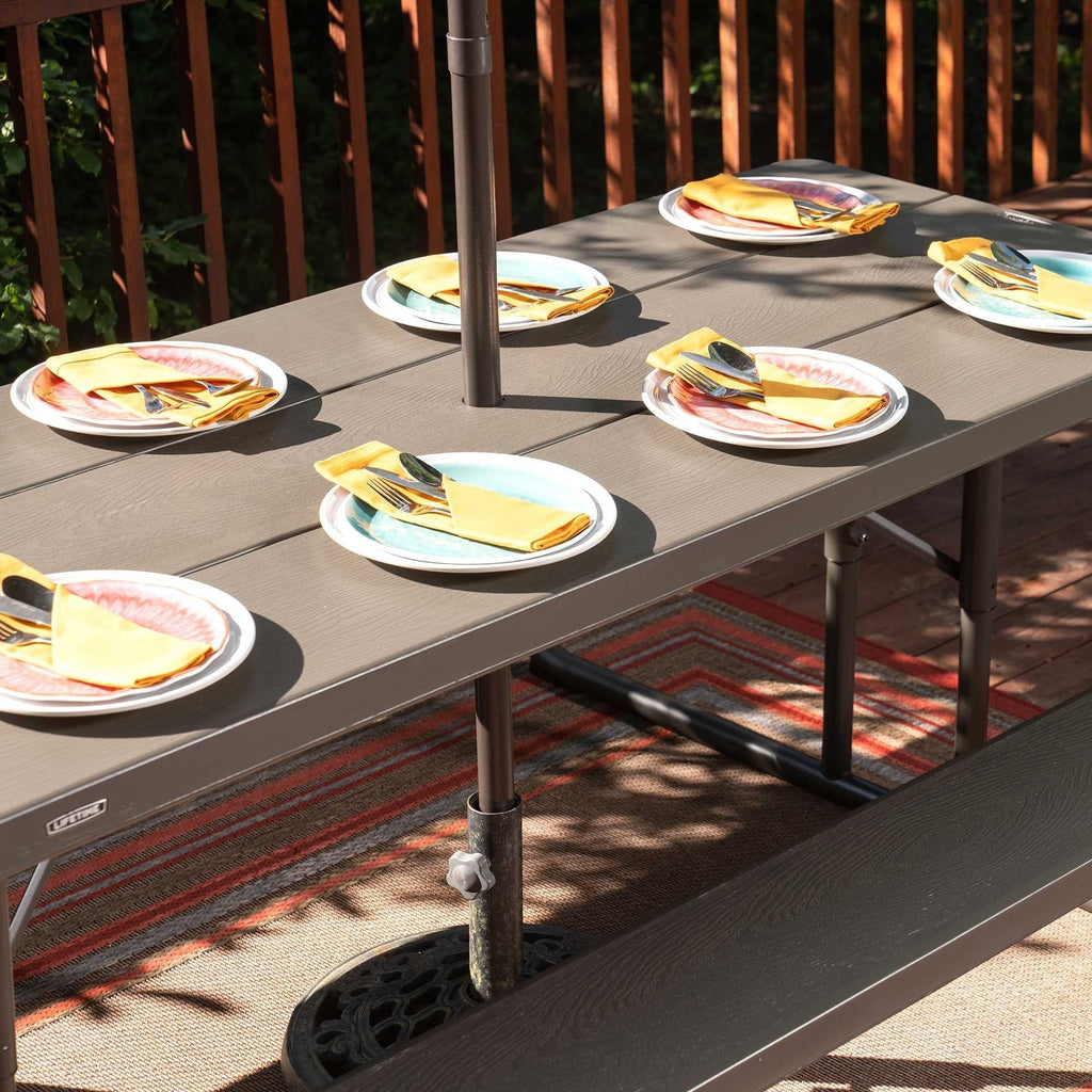 Lifetime 6 Foot Folding Picnic Table, Brown, 60105