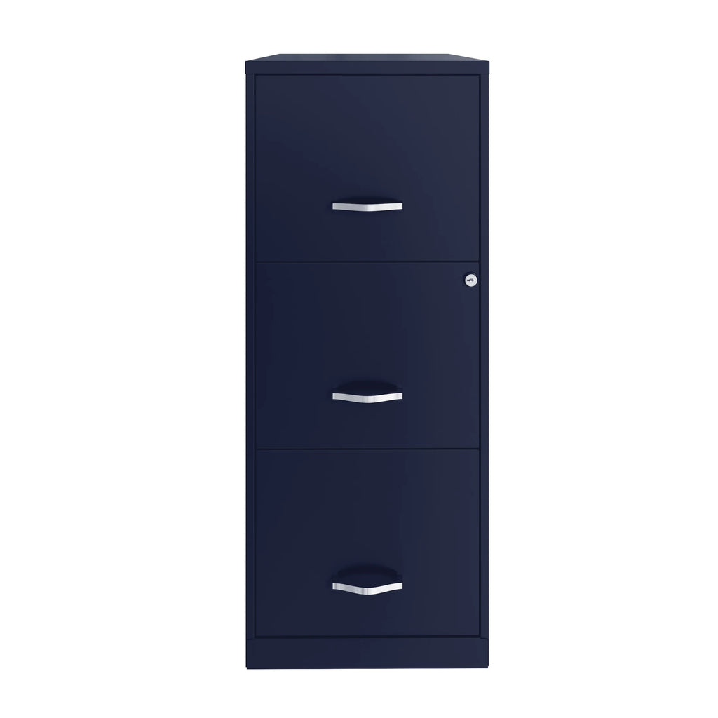 2026 NewSpace Solutions 18" Deep 3 Drawer Smart Letter Width Vertical File Cabinet, Navy