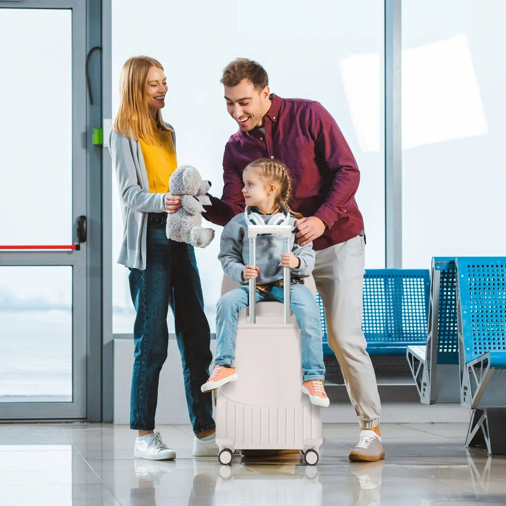 2026 New22 Inch TSA Lock Luggage with for Kids& Adult,Check in Lockable Spinner Wheels Free Luggage Cover and Safety Seatbelt Travel Suitcase