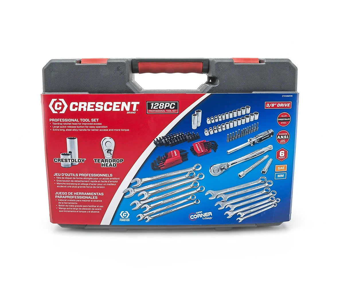 2026 NewCrescent CTK128MP2N 128-Piece Mechanics Tool Set