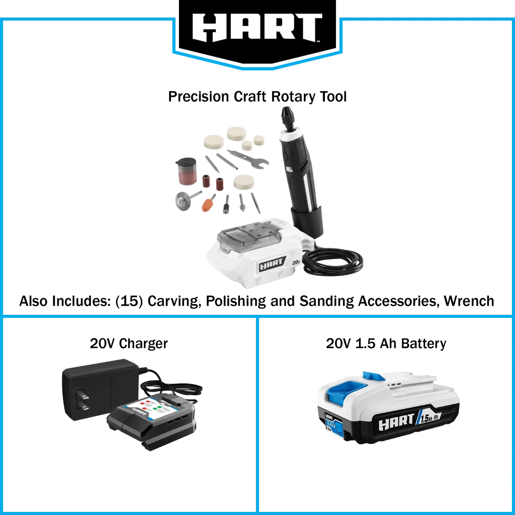 2026 NewHART 20-Volt Cordless Precision Craft Rotary Tool Kit, Gen2