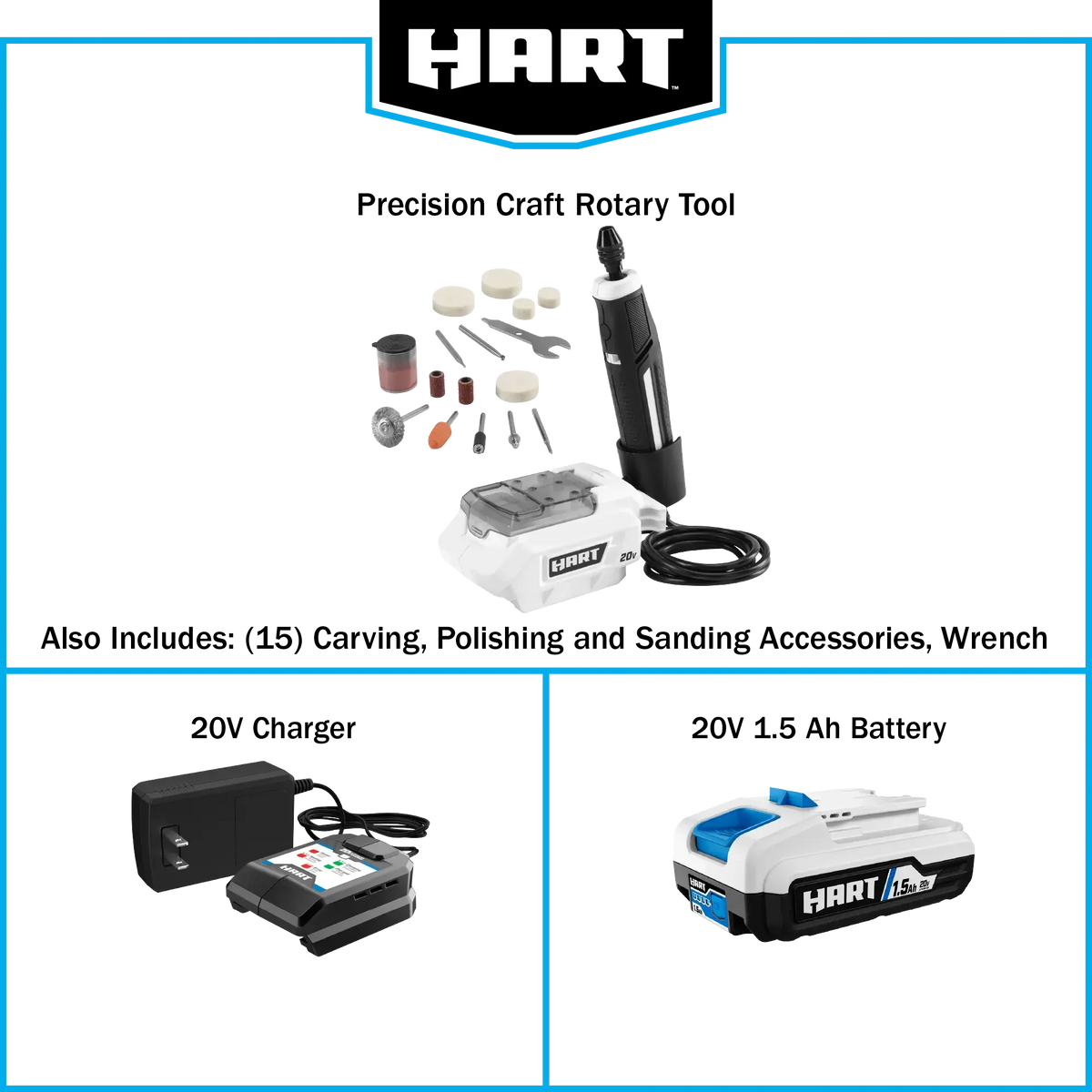 2026 NewHART 20-Volt Cordless Precision Craft Rotary Tool Kit, Gen2