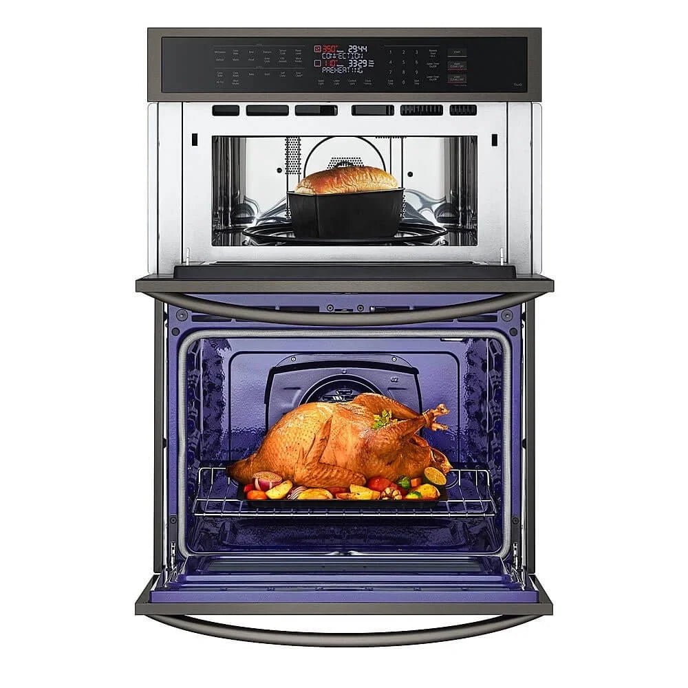 2026 NewLG WCEP6423D 30 inch Black Stainless Steel Electric Wall Oven and Microwave Combination