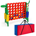 2026 NewCostway Giant 4 in A Row Jumbo 4-to-Score Game Set W/Storage Carrying Bag for Kids Adult