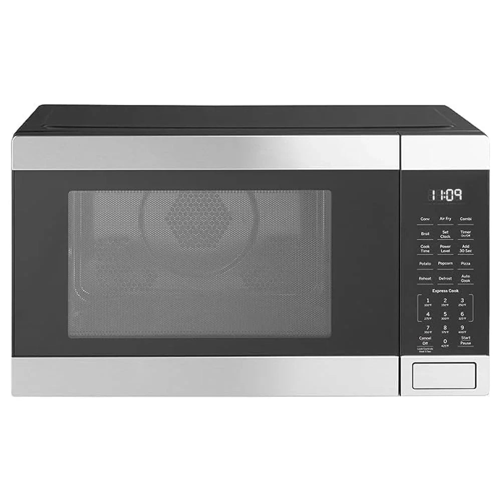 2026 NewOpen Box GE 3-in-1 Microwave Oven, 1,050 Watts Air Fryer, Broiler and Convection Mode, Child-Lock Technology, Kitchen Essentials for The Countertop or Dorm Room, 1.0 Cu. Ft., Stainless Steel
