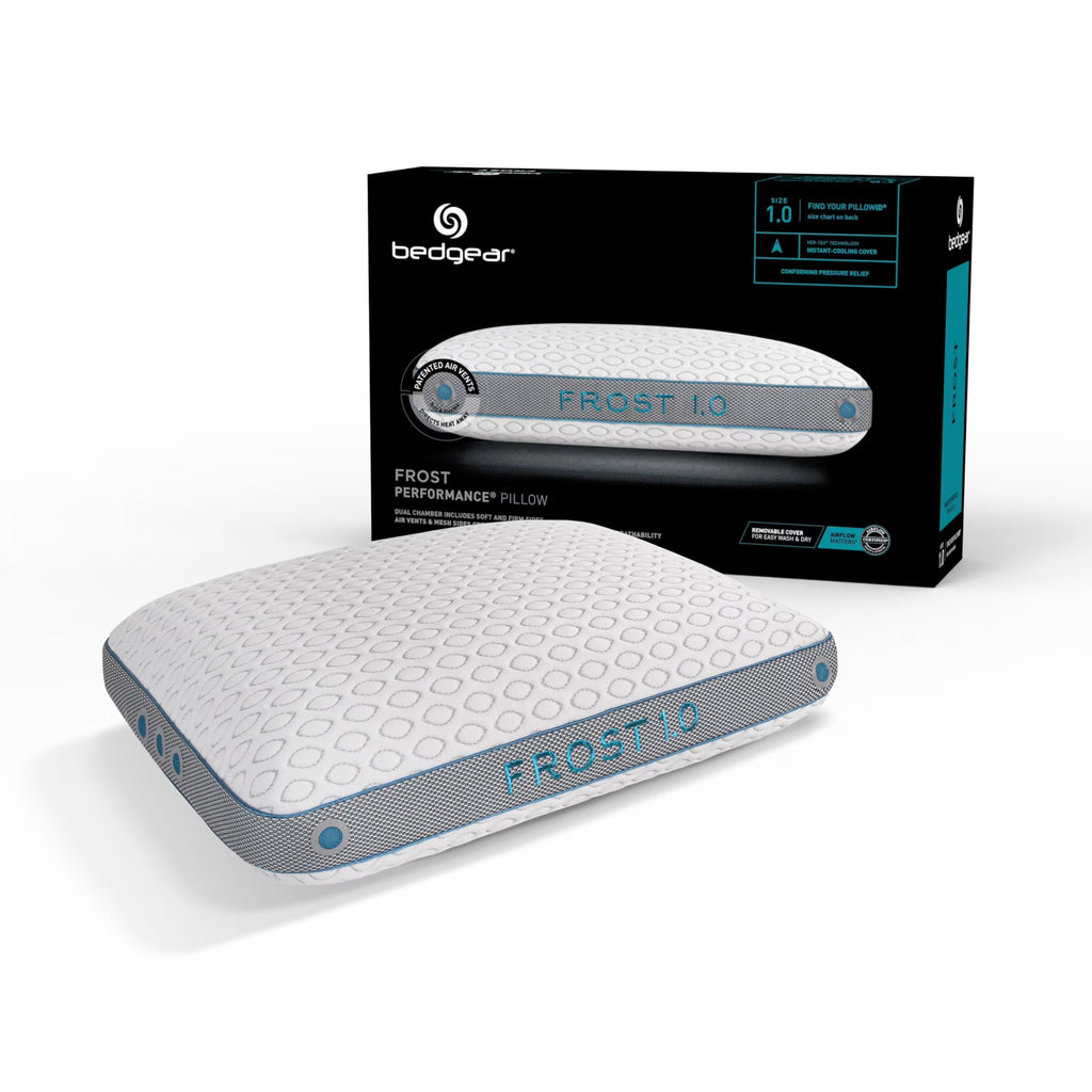 2026 NewBedgear Frost Performance Pillow - Size 3.0 - Cooling Bed Pillow for Hot Sleepers - Medium Firmness Pillow for All Sleep Positions, Hypoallergenic